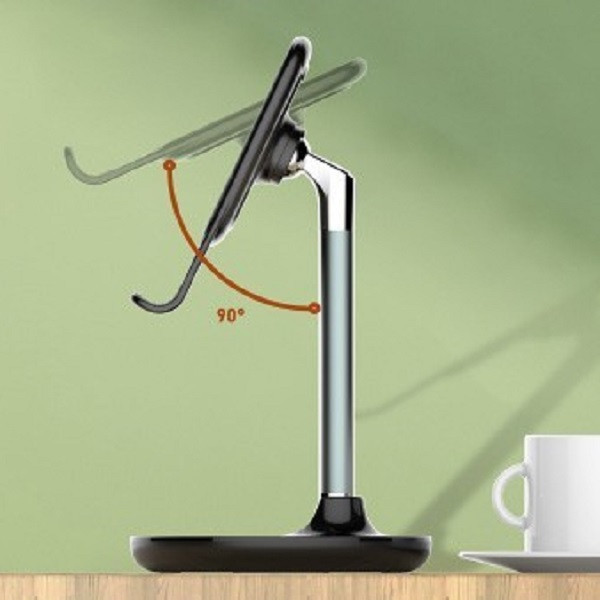 تصویر نحوه استفاده روی میز پایه نگهدارنده گوشی موبایل و تبلت الدینیو مدل MG05