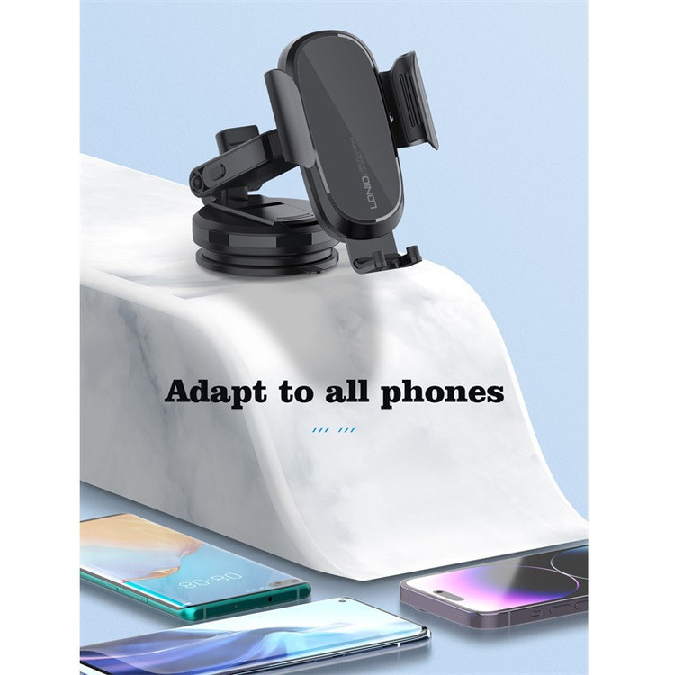 تصویر پایه نگهدارنده و شارژر بی سیم گوشی موبایل 15 وات الدینیو مدل MW21-1