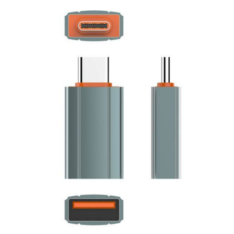 تصویر نحوه اتصال کارت ریدر مبدل USB-C به USB الدینو مدل LC140به دستگاه و کارت حافظه