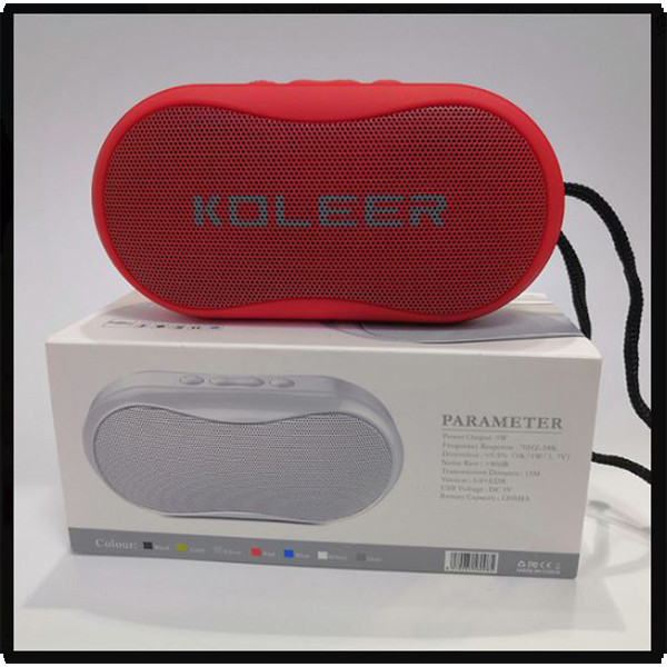 رنگ قرمزو بسته بندی اسپیکر بلوتوثی قابل حمل KOLEER S29 کولییر مدل S29 تهران 1020