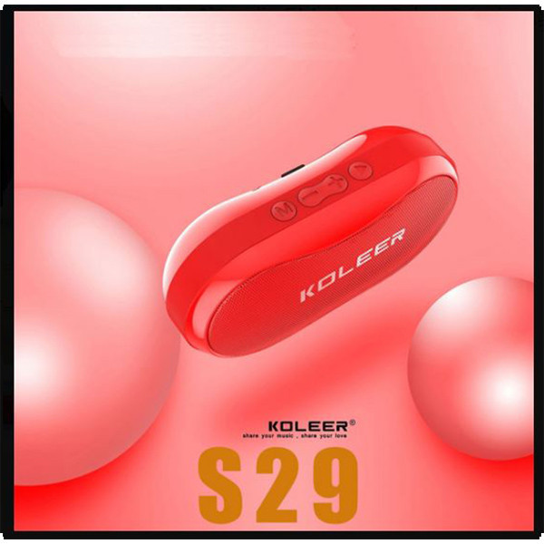 رنگ قرمز اسپیکر بلوتوثی قابل حمل KOLEER S29 کولییر مدل S29 تهران 1020