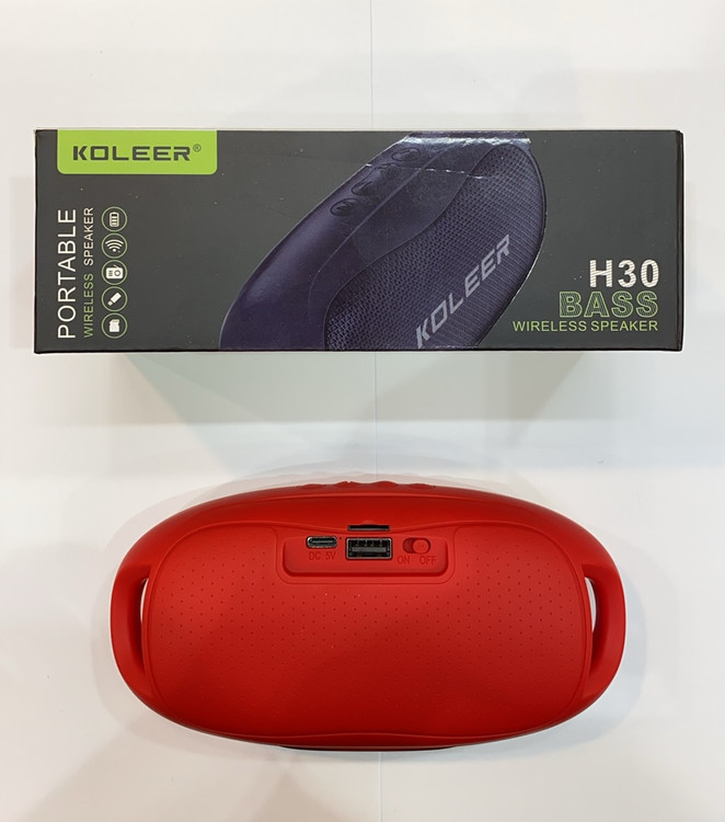 بسته بندی وشکل ظاهری اسپیکر قابل حمل KOLEER H30 کولییر مدل H30