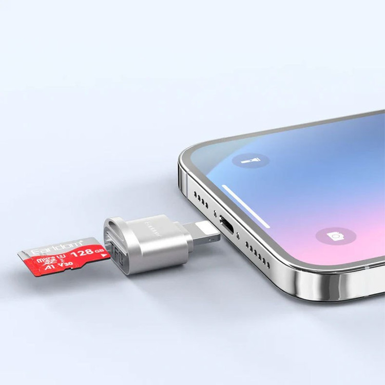 تصویر نحوه اتصال کارت ریدر ارلدام به دستگاه و کارت حافظه