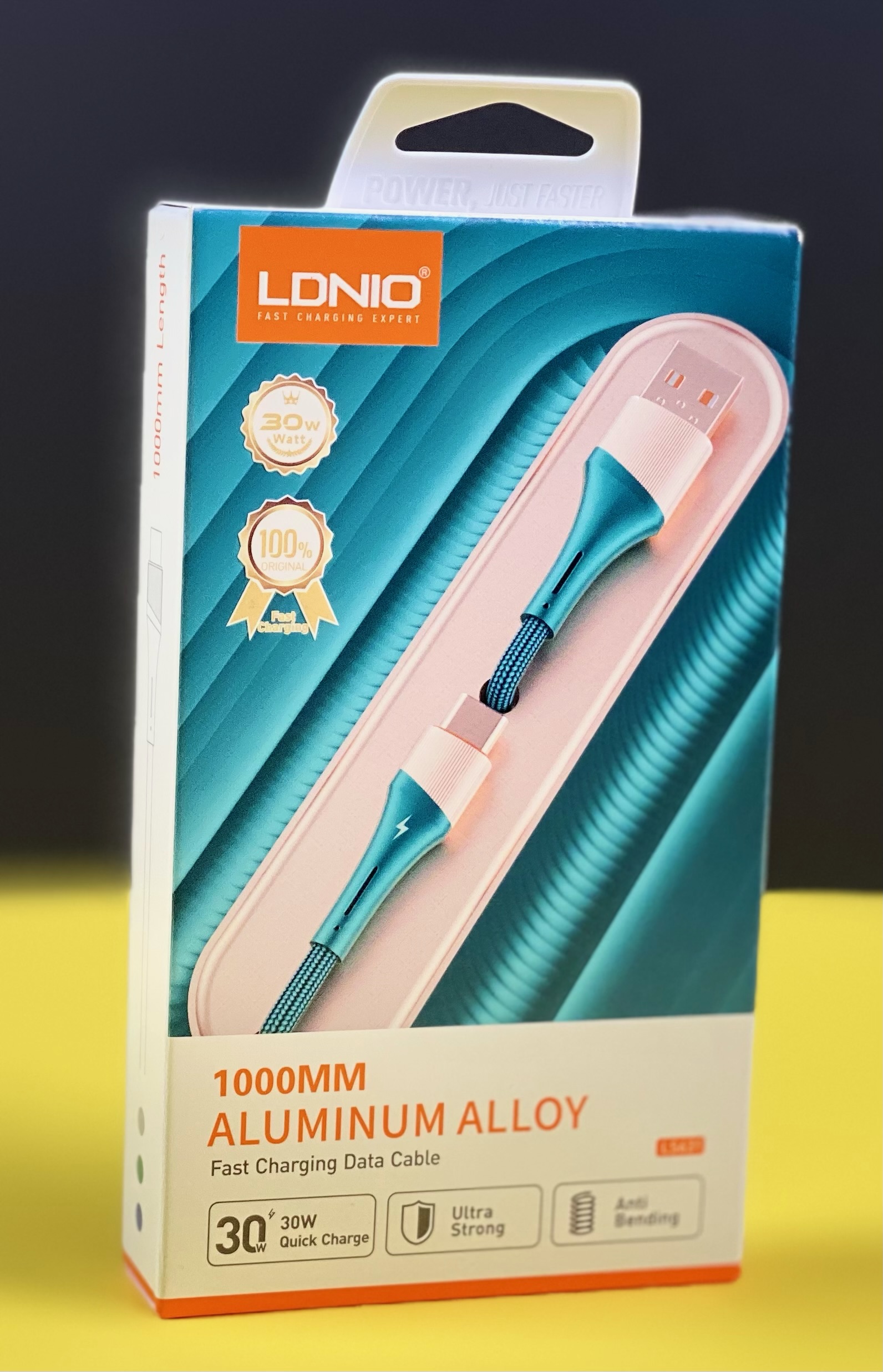 کابل تبدیل USB به USB-C الدینیو مدل LS631 طول 1 متر  خاکستری رنگ تهران 1020
