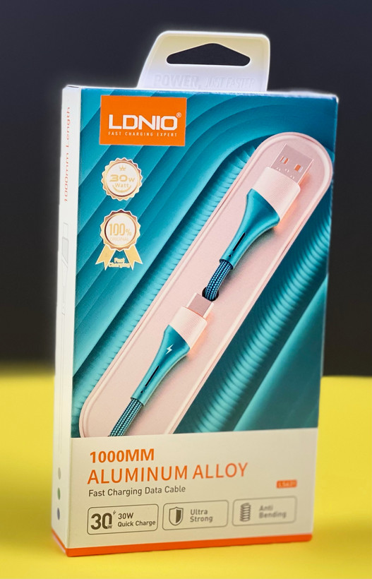 کابل تبدیل USB به USB-C الدینیو مدل LS631 طول 1 متر خاکستری رنگ تهران 1020