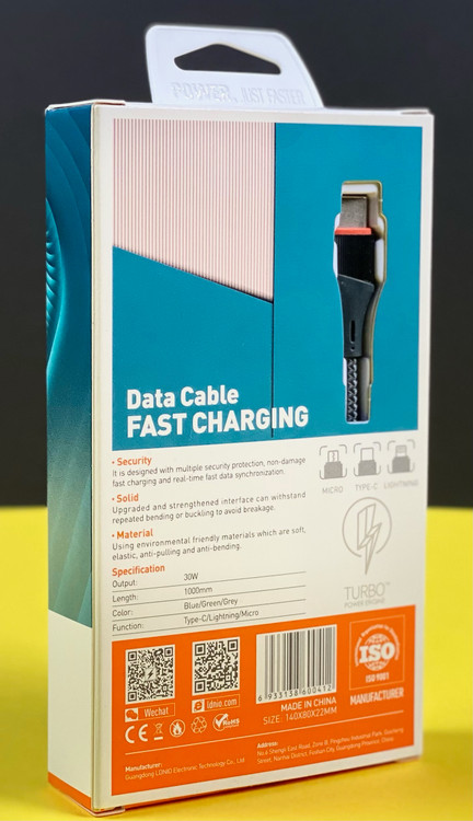 کابل تبدیل USB به USB-C الدینیو مدل LS631 طول 1 متر خاکستری رنگ تهران 1020