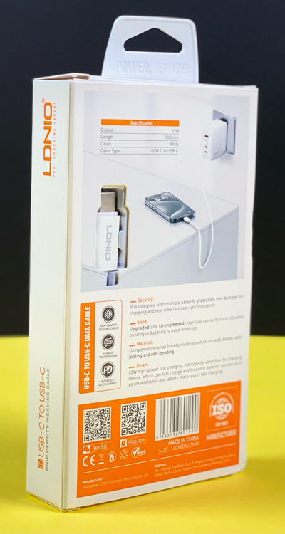 کابل دو سر تایپ سی الدنیو مدل IP-15 LC901-C سفیدرنگ تهران 1020