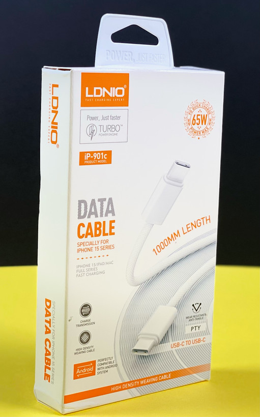 کابل دو سر تایپ سی الدنیو مدل IP-15 LC901-C سفیدرنگ تهران 1020