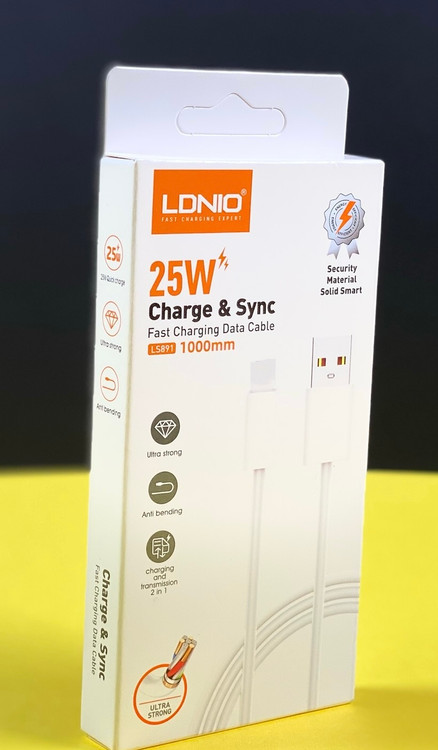 کابل تبدیل USB به TYPE-C الدینیو مدل LS891-C طول 1 مترسفیدرنگ تهران 1020