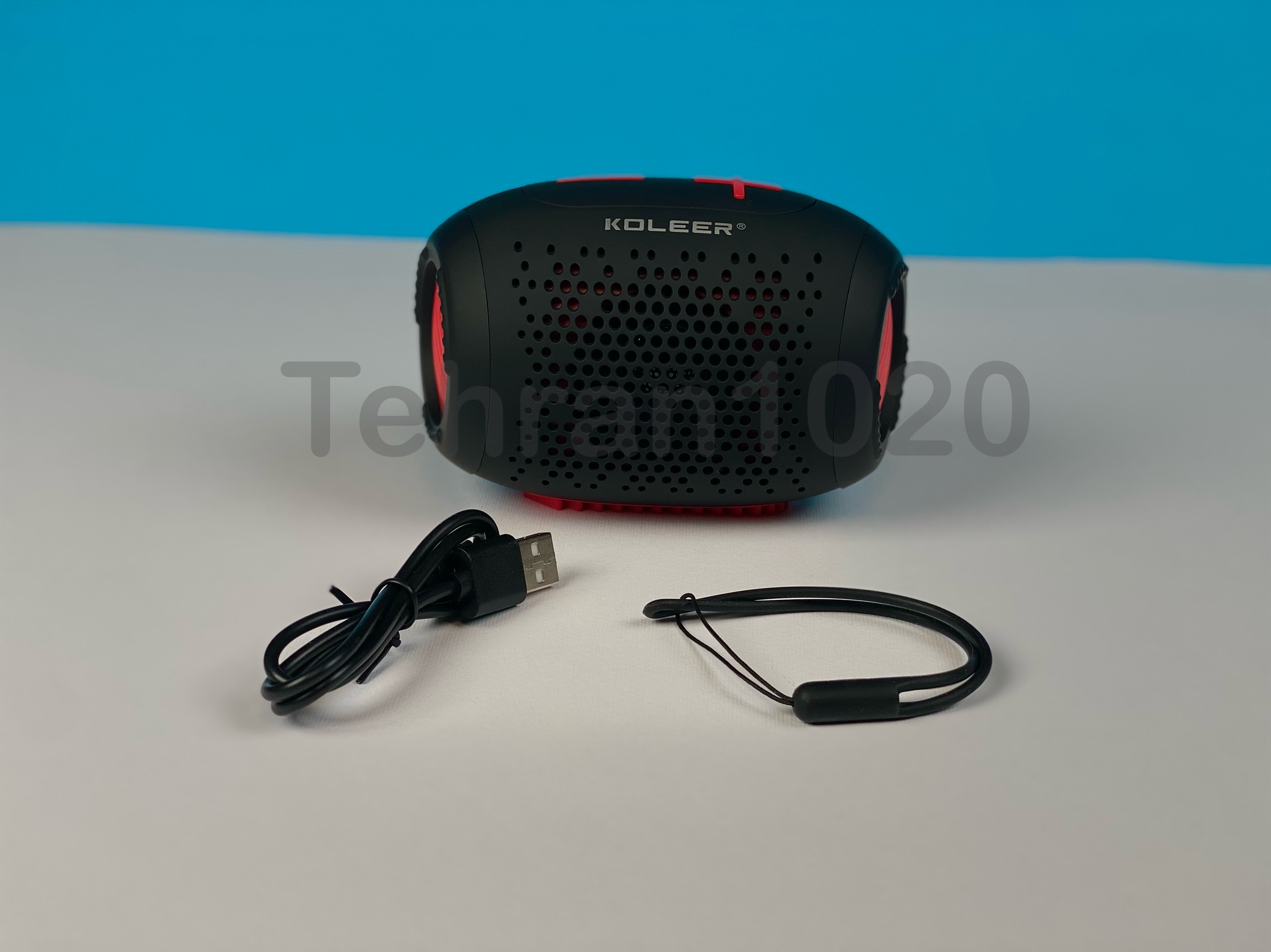 اسپیکر قابل حمل KOLEER H37 کولییر مدل اچ 37  بلوتوثی مشکی تهران 1020 همراه باسیم شارژرو بند