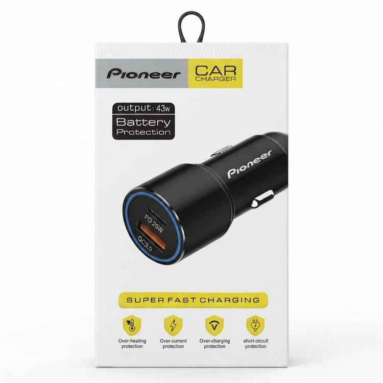 شارژر فندکی سوپرفست شارژ پایونییر مدل JET CHARGER